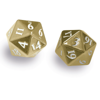 Ultra Pro Heavy Metal D20 Duo Dice Set Gold