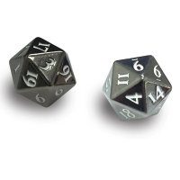 Ultra Pro Heavy Metal D20 Duo Dice Set Gun Metal