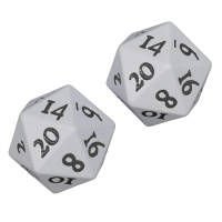 Ultra Pro Vivid Heavy Metal D20 Duo Dice Set White